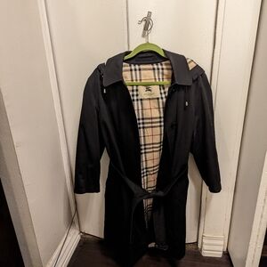 Burberry black trench coat